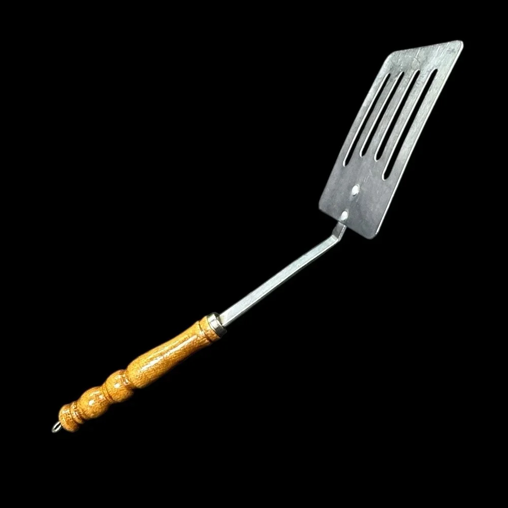Chef's Delight Spatula Stainless Steel Wood‎ Handle Vintage Cookware